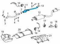 OEM Toyota Highlander Center Pipe Diagram - 17420-0P580