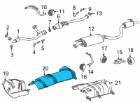 OEM Toyota Highlander Heat Shield Diagram - 58720-0E010