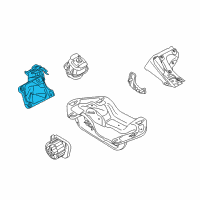 OEM 2009 BMW X5 Engine Mount Bracket Right Diagram - 22-11-6-776-136