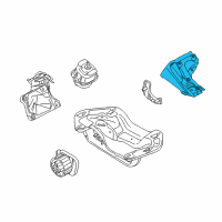 OEM 2009 BMW X5 Front Driver Engine Mount Bracket Diagram - 22-11-6-777-267