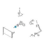 OEM 2013 Hyundai Santa Fe Sport Disc & Hub Assembly-A/C Compressor Diagram - 97644-1U500