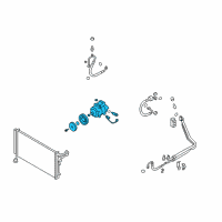 OEM 2010 Hyundai Genesis Compressor Assembly Diagram - 97701-3M102