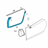 OEM 2018 Chevrolet Corvette Door Weatherstrip Diagram - 84008528