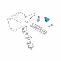 OEM 2005 Nissan 350Z Engine Mounting Insulator , Rear Diagram - 11320-CD000