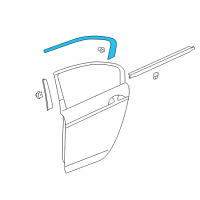 OEM 2014 Honda Accord Molding Assy, R RR Do Diagram - 72921-T2A-A01