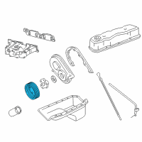 OEM 1985 Pontiac Firebird Pulley, Crankshaft Diagram - 12363201
