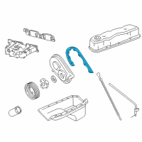 OEM 1984 Chevrolet G20 Gasket-Engine Front Cover Diagram - 14096156