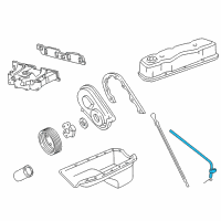 OEM 1989 GMC Safari Oil Dipstick Tube Diagram - 10043050