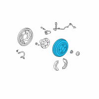 OEM 2005 Honda Civic Drum, Rear Brake Diagram - 42610-S5A-000