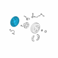 OEM 2009 Honda Fit Plate, Left Rear Brake Backing Diagram - 43120-TK6-A01