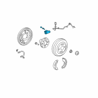 OEM Honda Civic Cylinder Assembly, Rear Wheel Diagram - 43300-SNA-A01