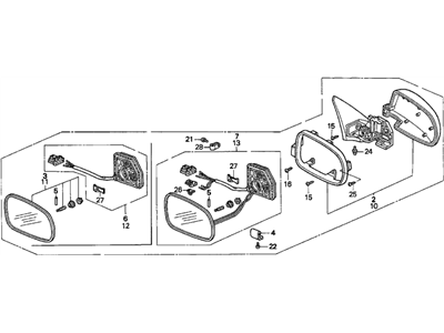 Acura 76251-SW5-J21ZH Housing, Driver Side (Garnet Red Pearl)