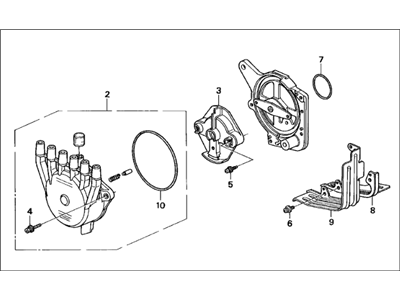 Acura 30100-P1R-A01 Distributor Assembly (D5P94-01) (Hitachi)