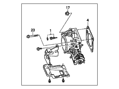 Acura 16400-P5G-A12 Body Assembly, Throttle (Gs11A)