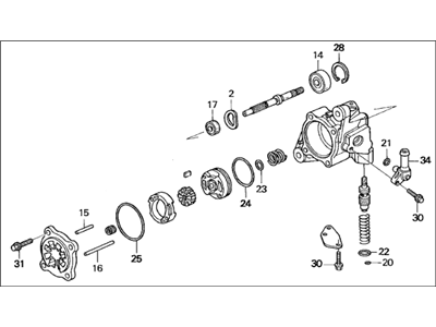 Acura 06561-PV3-505RM Pump Sub-Assembly, Power Steering (Reman)