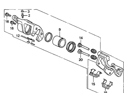 Acura 45018-SZ5-003 Caliper Sub-Assembly, Right Front