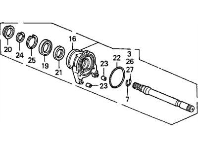 Acura 44500-SW3-N00 Shaft Assembly, Half