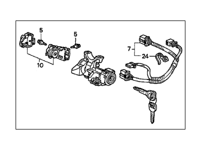 Acura 35100-SW5-A02 Lock Assembly, Steering