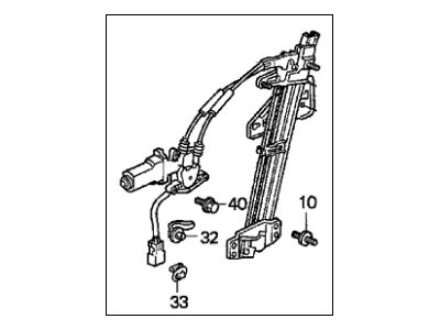 Acura 72210-SW5-A02 Regulator Assembly, Right Front Door Power