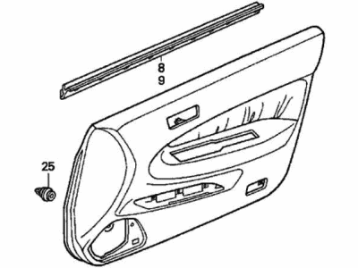 Acura 83583-SW5-A11ZF Lining, Left Front Door (Mild Beige) (Leather)
