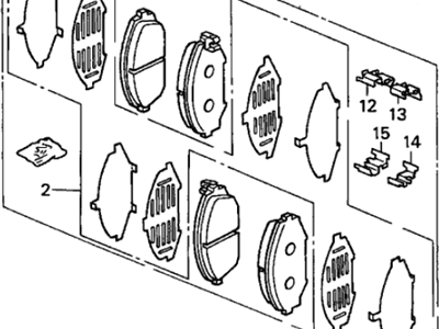 Acura 45022-S3V-A00 Front Pad Set (64MM, Ns217)