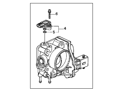 Acura 16400-RDJ-A01 Throttle Body, Electronic Control