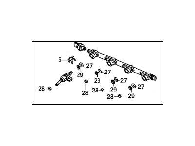 Honda 16011-5A2-305 Set, Fuel Pipe Com