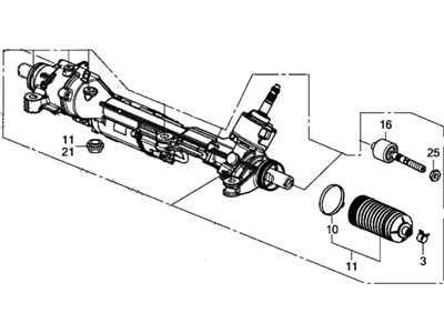 Acura 53600-TY3-305 Box, Steering Gear