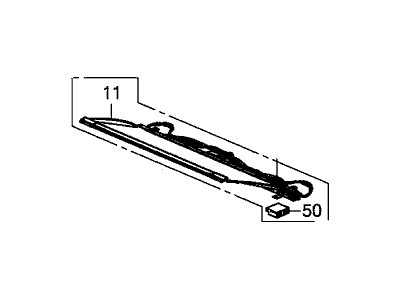 Acura 84520-TY3-J01ZA Sunshade Assembly, Rear Window (Premium Black)