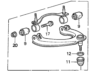 Acura 51450-SK7-043 Arm Assembly, Right Front (Upper)