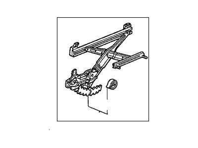 Acura 72250-SK8-003 Regulator Assembly, Left Front Door