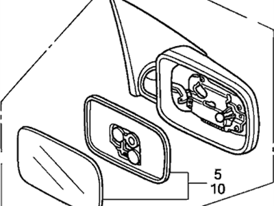 Acura 76250-SK8-A01 Mirror Assembly, Driver Side Door