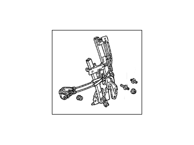 Acura 72710-SK8-024 Regulator, Right Rear Door Manual