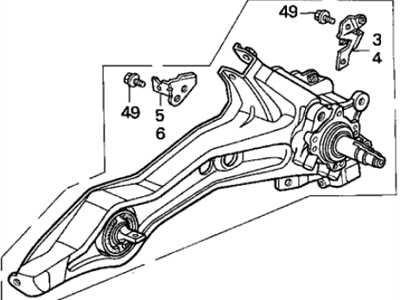 Acura 52371-SK7-A14 Arm, Left Rear Trailing (Disk) (Abs)