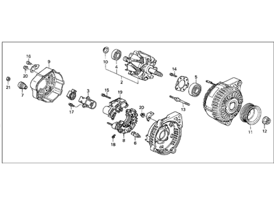 Acura 31100-PGE-A51 Alternator Assembly (Clh09) (Denso)