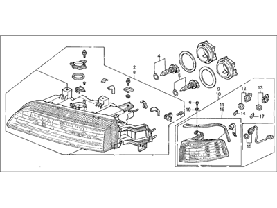 Acura 33100-SP1-A02 Right Headlight Assembly