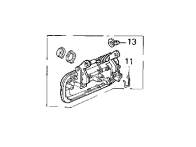 Acura 72140-SP1-G02ZA Handle Assembly, Passenger Side (Outer) (Frost White)