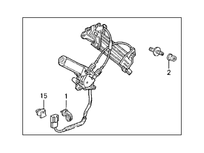 Acura 72560-SP1-A01 Regulator Assembly, Driver Side Quarter Window