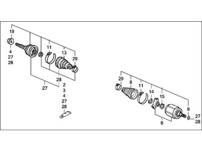 Acura 44011-SL5-950 Driveshaft Set, Driver Side