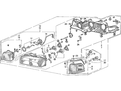 Acura 33900-SL5-A02 Foglight Assembly, Passenger Side