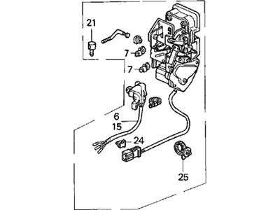 Acura 72650-SL5-A02 Lock Assembly, Left Rear Power Door