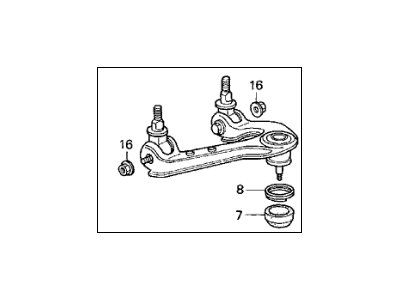 Acura 51450-SL5-961 Arm Assembly, Right Front (Upper) (Abs)