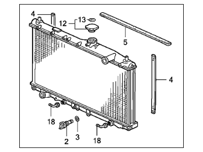 Acura 19010-PV1-015 Radiator (Sak)