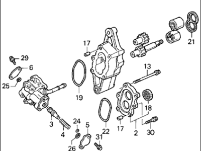 Acura 56110-PV0-030 Pump Sub-Assembly, Power Steering