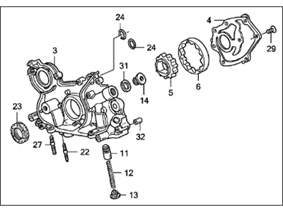 Acura 15100-PV1-000 Pump Assembly, Oil