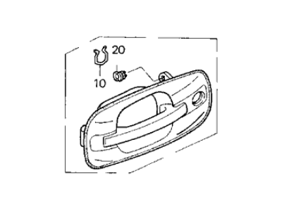 Acura 72180-SL5-A12ZB Handle Assembly, Left Front (Outer) (Granada Black Pearl)