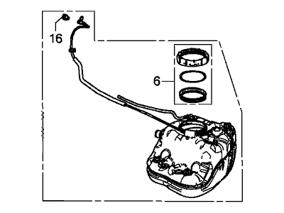 Acura 17048-T6N-A10 Filter Set, Fuel