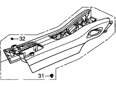 Acura 83401-T6N-A01ZD Armrest Assembly, Console (Deep Black)