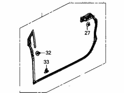 Acura 72350-T6N-A02 Seal, Left Front Door