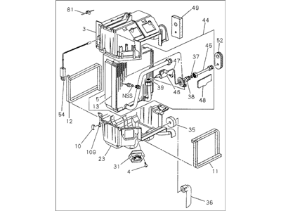 Acura 8-97122-764-1 Evaporator Assembly, Air Conditioner